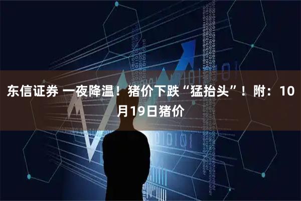 东信证券 一夜降温!猪价下跌“猛抬头”!附:10月19日猪价